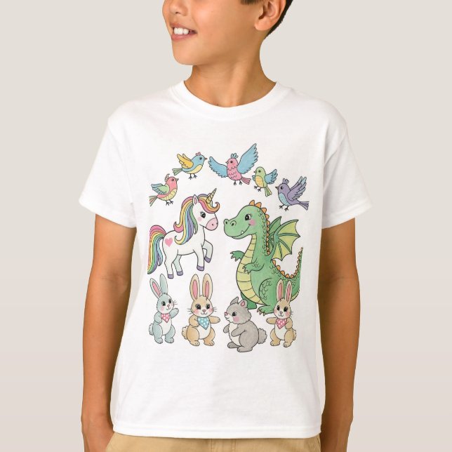 Camiseta Unicorn & Dragon Tee for Kids – Double Design! (Anverso)
