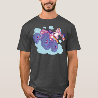 Camiseta Unicorn drives a monster truck