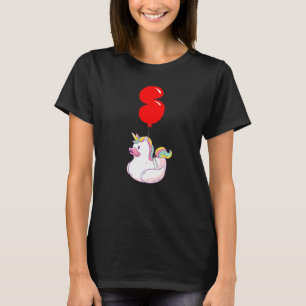 Camiseta Unicorn Duckie 5to cumpleaños Fiesta de globos