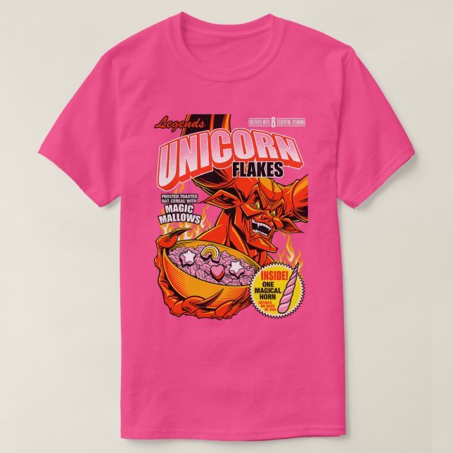CAMISETA UNICORN FLAKES (Diseño del anverso)
