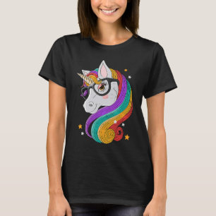 Camiseta Unicorn Glasses Magia Fantasía Animal Unicornio