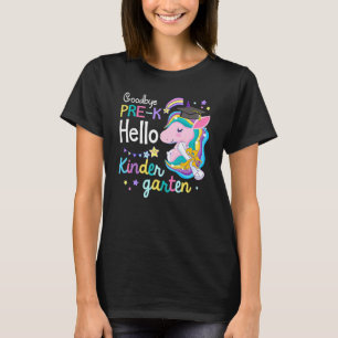 Camiseta Unicorn Goodbye Pre K Hello Kindergarten Back To S
