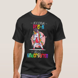 Camiseta Unicorn Goodbye Pre K Hello Kindergarten Grad 22