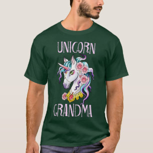 Camiseta Unicorn Grandma Unicorns Theme Birthday Grandmothe