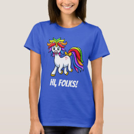 Camiseta Unicorn Hi Folks divertido