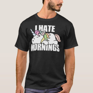 Camiseta Unicorn I Hate Mornings