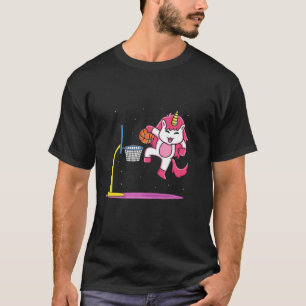 Camiseta Unicorn Jugando Basketball, College Coach Player S
