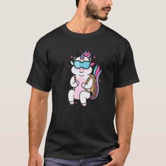 Camiseta Unicorn jumping Parachute Mythical Creature Sport