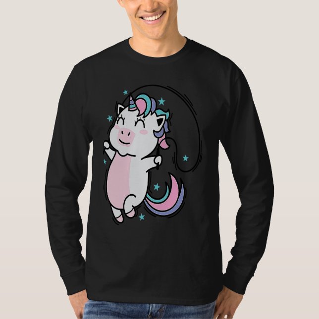 Camiseta Unicorn jumping Rope Mythical Creature Sport (Anverso)
