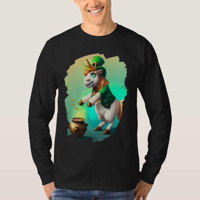 Camiseta Unicorn Leprechaun  Unicorns St Patricks Day  1 (Anverso)