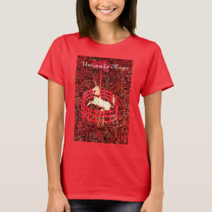 CAMISETA UNICORN MÁGICO, FLORES DE FANTASÍA, MOTIVOS DE FLO