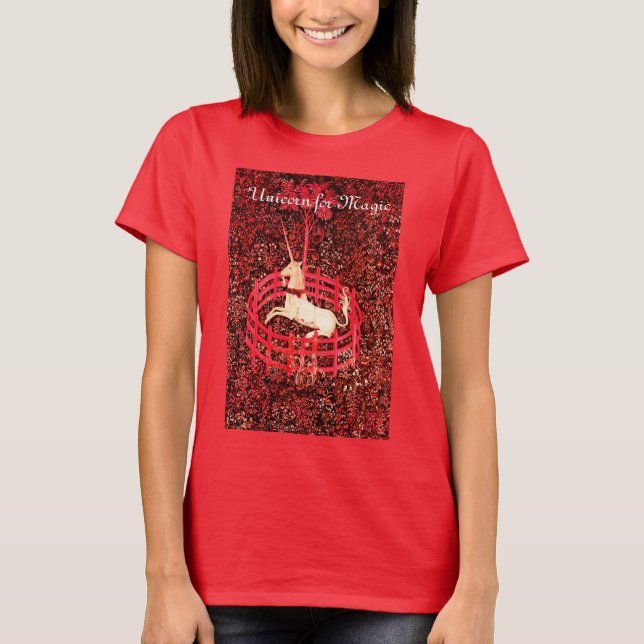 CAMISETA UNICORN MÁGICO, FLORES DE FANTASÍA, MOTIVOS DE FLO (Anverso)