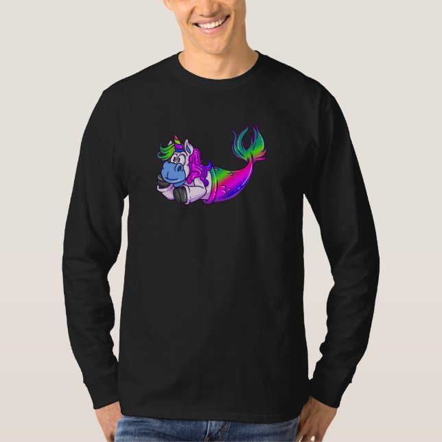 Camiseta Unicorn Mermaid Squad Matching Kids Boys Girls Men (Anverso)