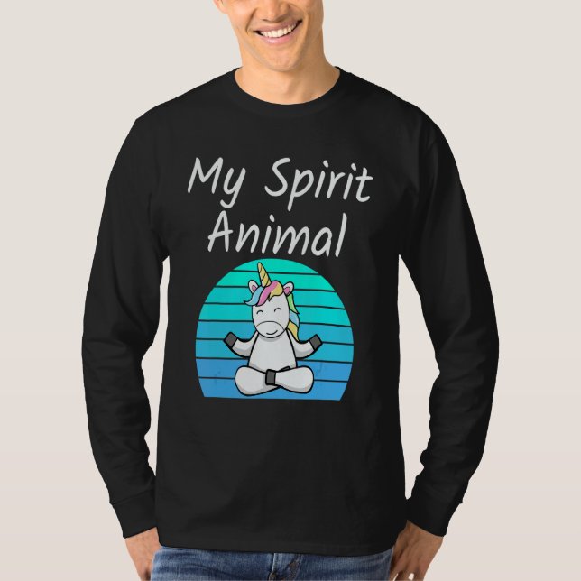 Camiseta Unicorn My Spirit Animal Relaxing Mediation Yoga u (Anverso)