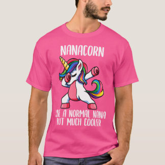 Camiseta Unicorn Nana Girl Birthday Party Apparel Nanacorn