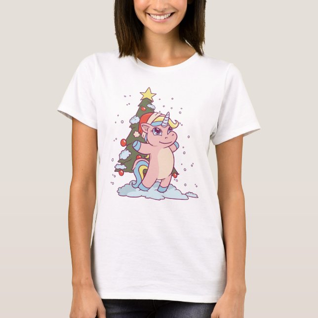Camiseta Unicorn Navidades Adorables (Anverso)