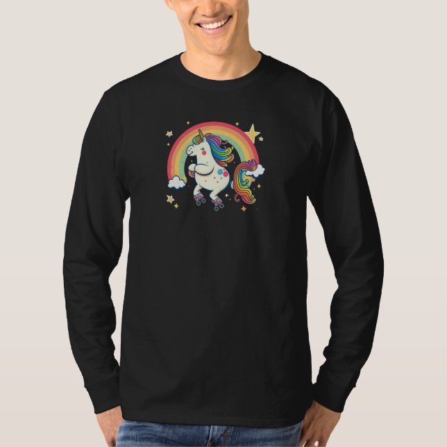 Camiseta Unicorn On Skates Roller Derby (Anverso)