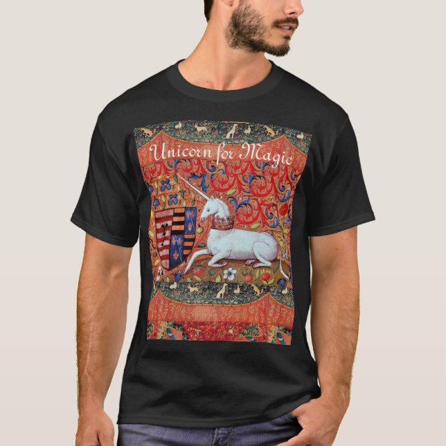 Camiseta UNICORN PARA Flores de Fantasía MÁGICA, Monograma  (Anverso)