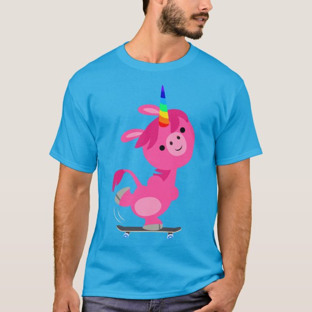 Camiseta Unicorn Personalizado de Skateboarding (Anverso)