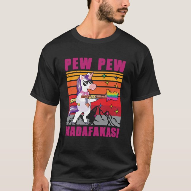 Camiseta Unicorn Pew Pew Madafakas (Anverso)