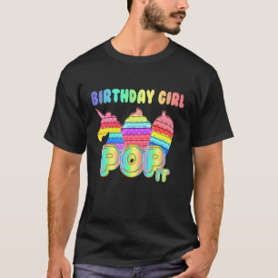Camiseta Unicorn Pop It Birday Chica Fidget Toy