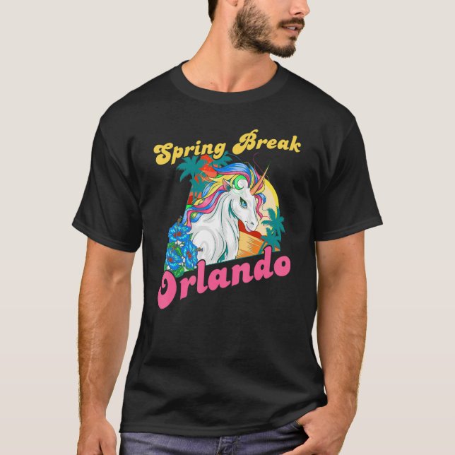 Camiseta Unicorn Princess Child Spring Break Orlando School (Anverso)