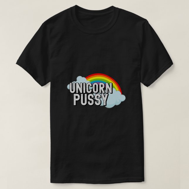 Camiseta Unicorn Pussy Adults Apparel Esposa Novia Valent (Diseño del anverso)