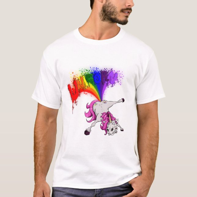 Camiseta unicorn rainbow fart (Anverso)