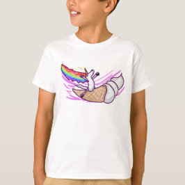 Camiseta Unicorn Rainbow Riding Ice Cream Cone