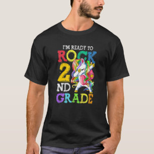 Camiseta Unicorn Ready To Rock 1st Grade  School Supplies