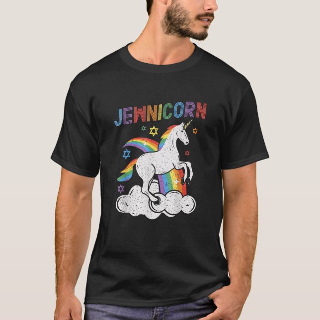 Camiseta Unicorn Rosh Hashanah Hanukkah (Anverso)