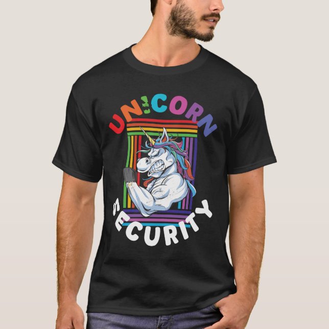 Camiseta Unicorn Security Funny Halloween (Anverso)