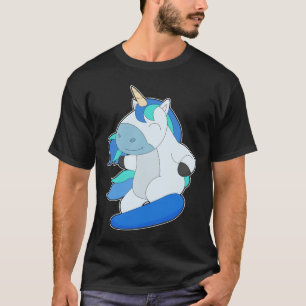 Camiseta Unicorn Snowboarder Snowboard Deportes de invierno