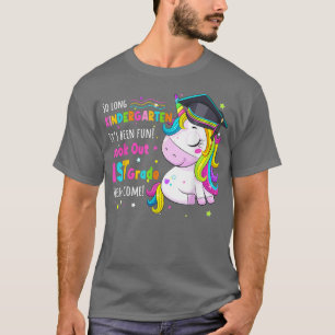 Camiseta Unicorn So Long Kindergarten Look Out 1st Grade He