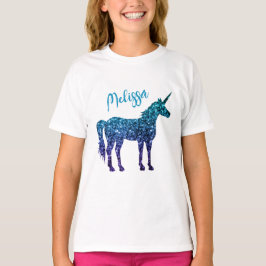 Camiseta Unicorn Sparkles aqua azul