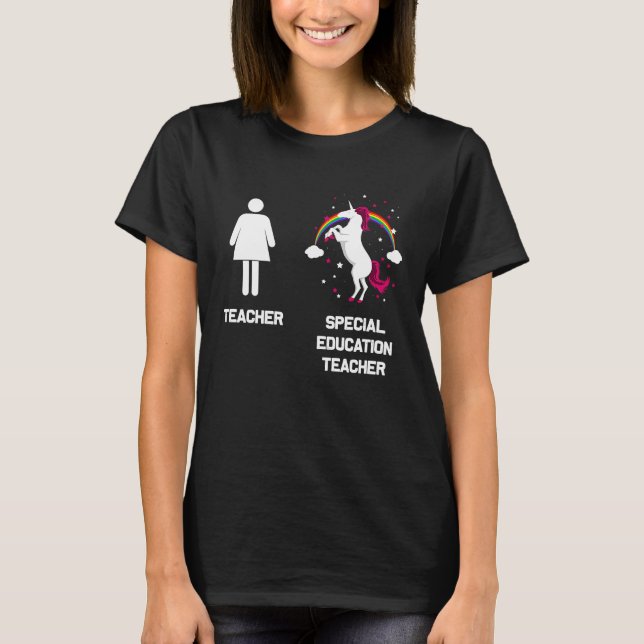 Camiseta Unicorn Special Educator Teacher Back To School (Anverso)