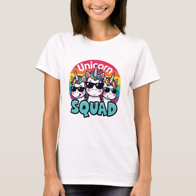 Camiseta Unicorn Squad Einhorn Einhörner Regenbogen (Anverso)