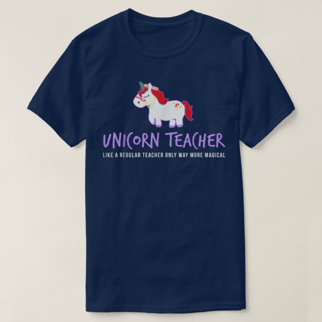 Camiseta Unicorn Teacher  Funny Cute Back School Teaching G (Diseño del anverso)
