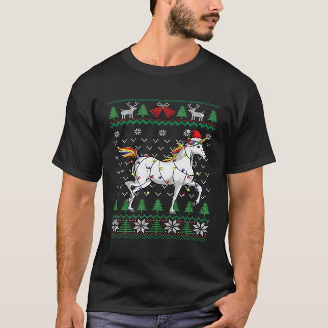 Camiseta Unicorn Ugly Para Navidades (Anverso)