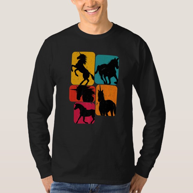 Camiseta Unicorn unicorns Retro (Anverso)