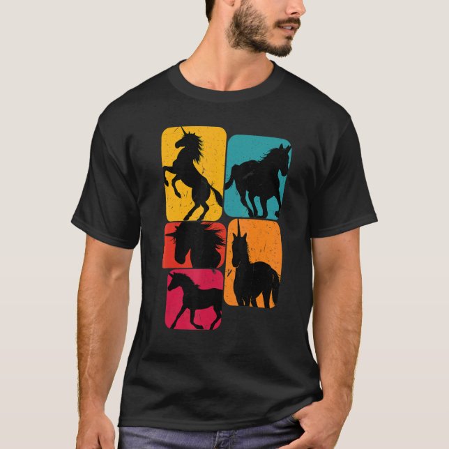 Camiseta Unicorn unicorns Retro Design (Anverso)