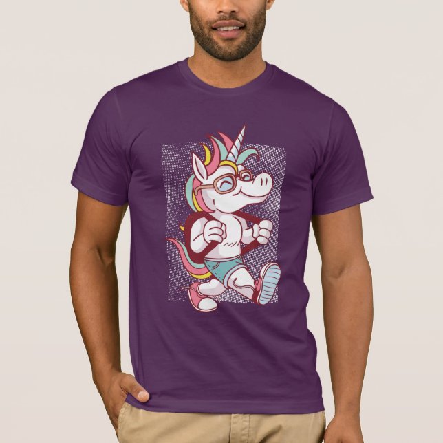 Camiseta Unicorn Va A La Escuela (Anverso)