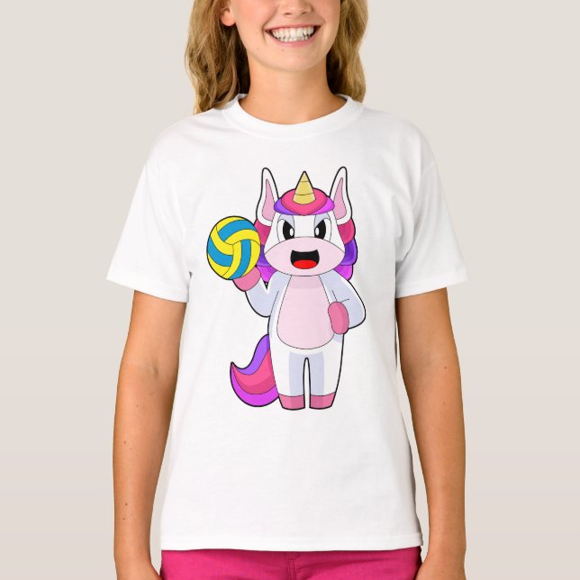 Camiseta Unicorn Volleyball player Volleyball Sports (Anverso)