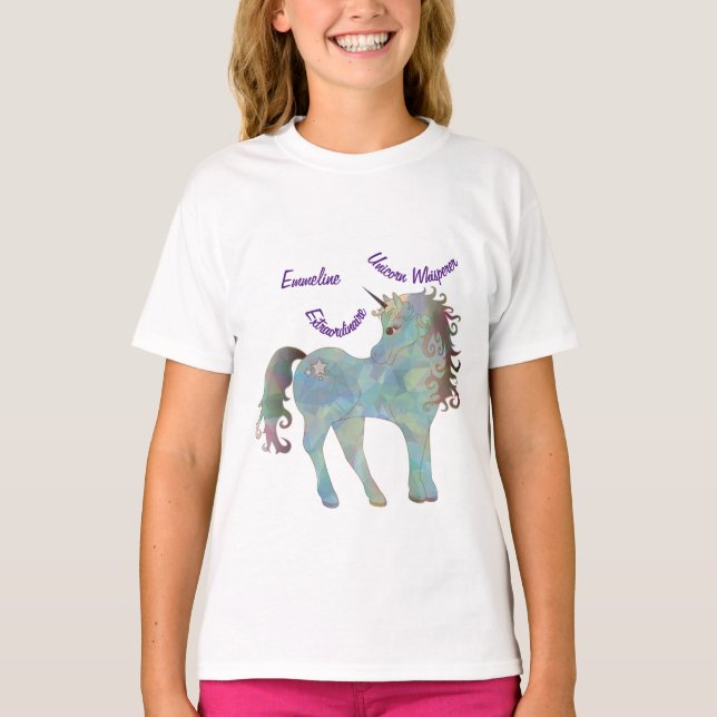 Camiseta Unicorn Whisperer I love Unicornios Personaliza No (Anverso)