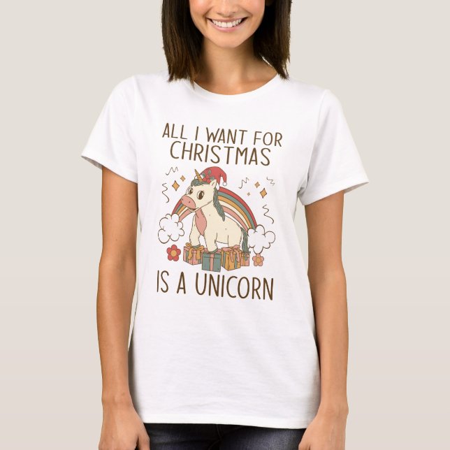 Camiseta Unicorn Wish Navidades 2023 (Anverso)