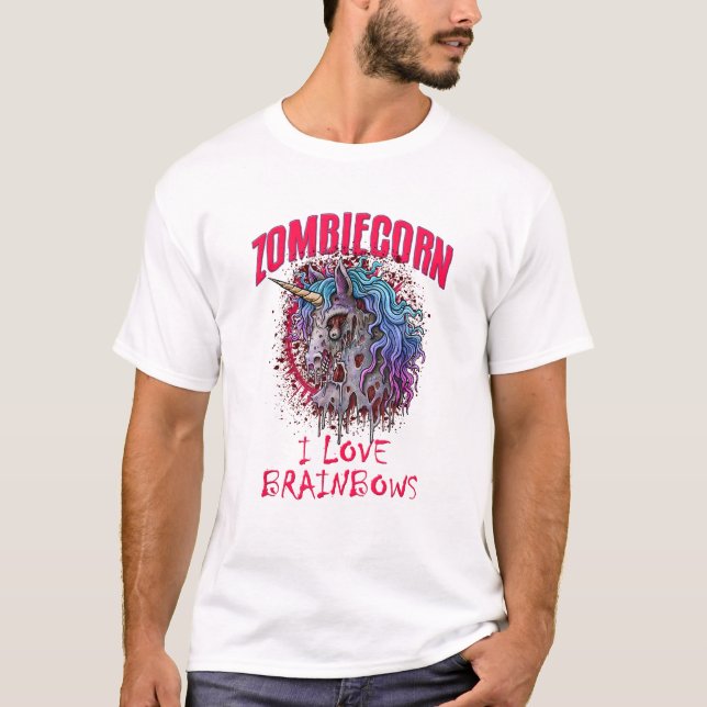 Camiseta Unicorn Zombie Zombiecorn I Love (Anverso)