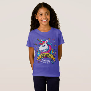 Camiseta Unicornio, 100 días de aprendizaje mágico escolar