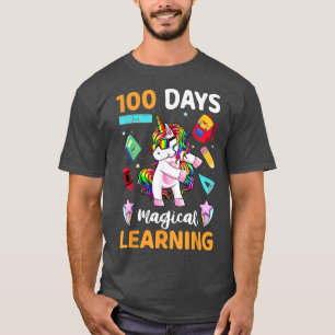 Camiseta Unicornio, 100 Días De Aprendizaje Magico Escolar
