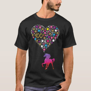 Camiseta Unicornio 100 Días De Enseñanza Cute Feliz Regalo