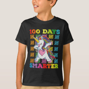 Camiseta Unicornio 100 Días Más Inteligente 100º Día de Esc